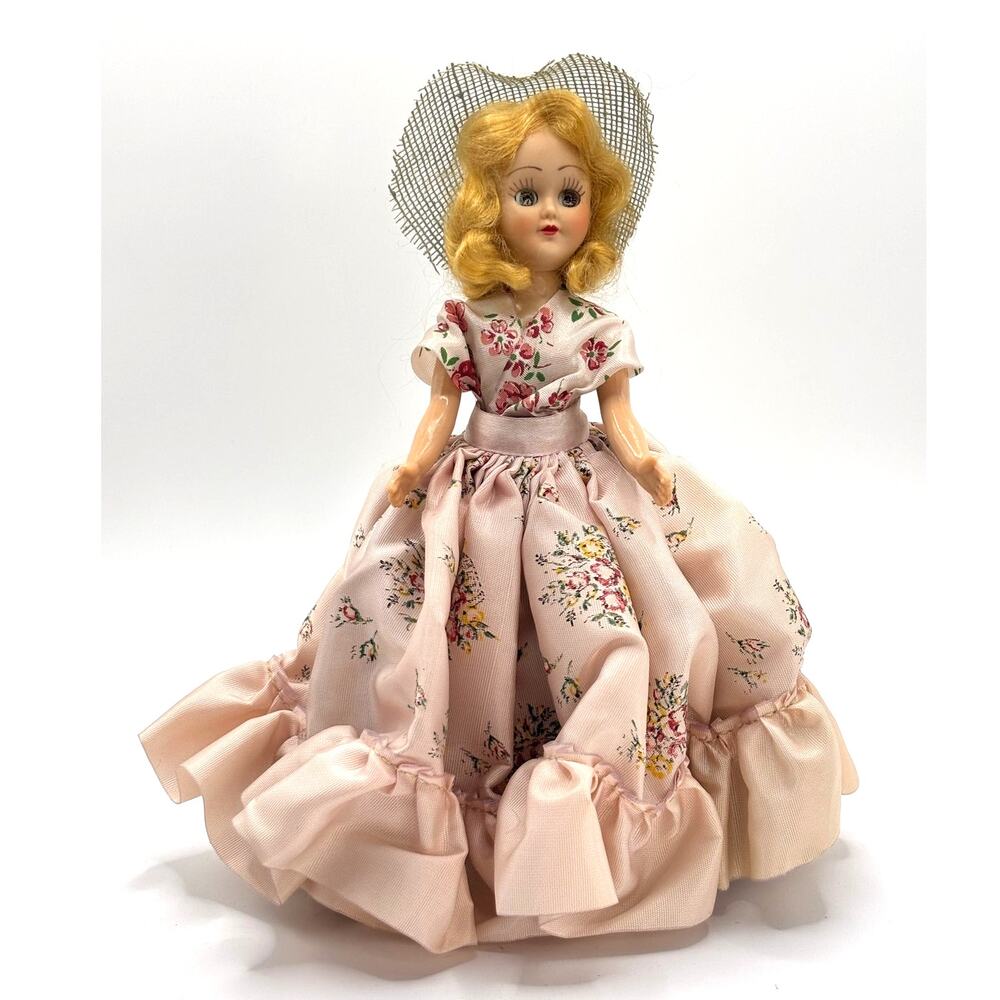 Vintage 1948-1960 Nancy Ann Storybook Doll, Plastic, Sleepy Eyes, Comes w/Stand